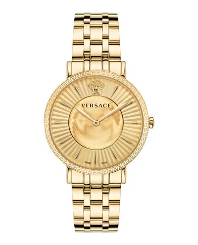 Pre-owned Versace Women's  Veternal Vejl00822 Watch In Stainless Steel
