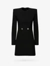 Versace Women Black Grain De Poudre Mini Dress