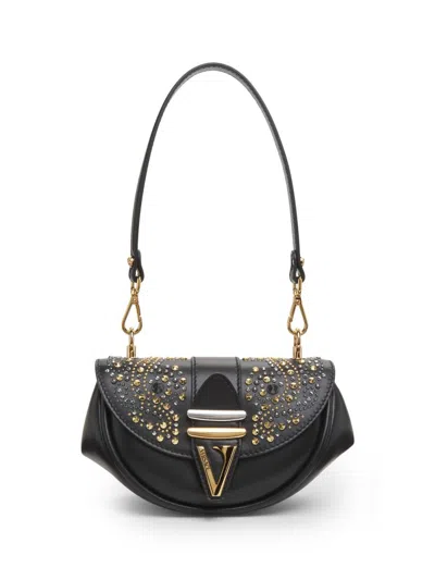 Versace Women's Virtus Leather Small Shoulder Bag