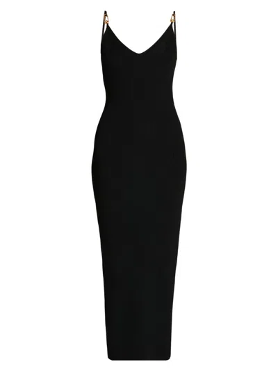 Versace Women's Viscose Stretch-knit Midi Dress In Pink