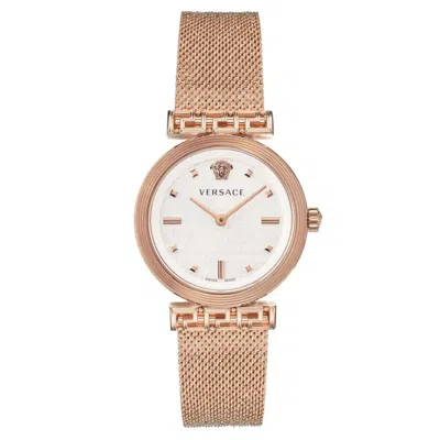 Pre-owned Versace Ladies Watch Wristwatch Stainless Steel Meander Velw00620