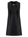 Versace Sleeveless Structured Twill Dress In Black