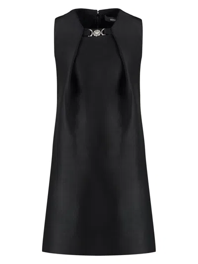 VERSACE WOMEN'S WOOL AND SILK MINI DRESS