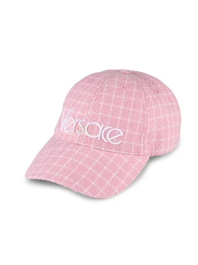Versace Women's Wool-blend Embroidered Baseball Hat In Pastel Pink