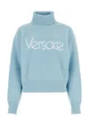 Versace Light Blue Wool Sweater