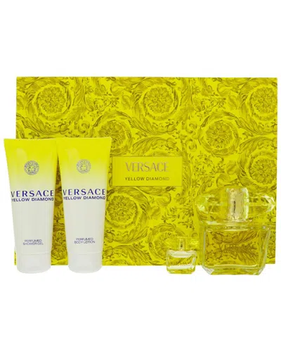 Versace Women's Yellow Diamond Edt Set In Transparent