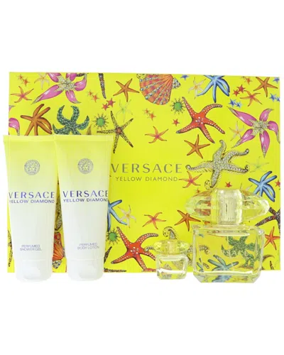 Versace Women's Yellow Diamond Edt Set In Transparent