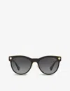 Versace Ve2198 Phantos-frame Metal Polarised Sunglasses In Black