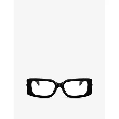 VERSACE WOMENS BLACK VE3362U RECTANGULAR-FRAME ACETATE GLASSES