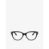 Versace Womens  Ve3365u Cat-eye Acetate Optical Glasses In Black