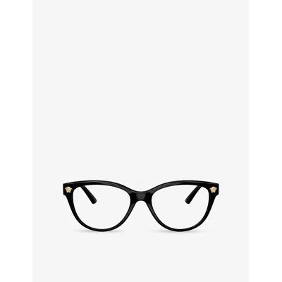 Versace Womens  Ve3365u Cat-eye Acetate Optical Glasses In Black