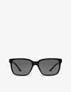 Versace Ve4307 Rectangular-frame Acetate And Metal Sunglasses In Black