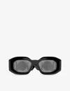 Versace Womens Black Ve4425u Maxi Medusa Biggie Oval-frame Nylon Sunglasses In Black