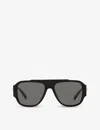 Versace Womens Black Ve4436u Pillow-frame Acetate Sunglasses In Black