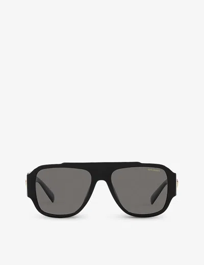 Versace Womens Black Ve4436u Pillow-frame Acetate Sunglasses