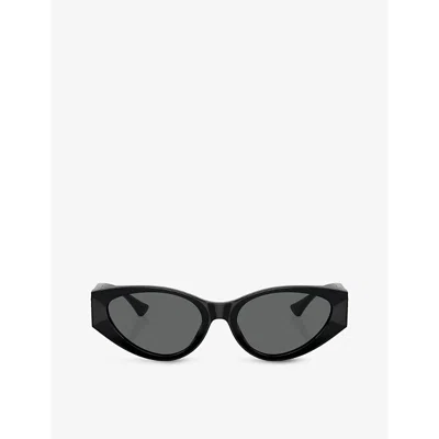 Versace Womens Black Ve4454 Logo-embellished Acetate Sunglasses