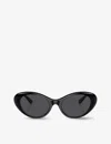 Versace Womens Black Ve4455u Cat-eye Acetate Sunglasses In Black