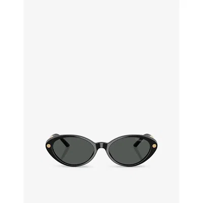 Versace Womens  Ve4469 Oval-frame Acetate Sunglasses