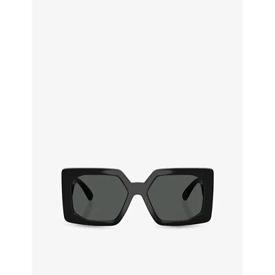 VERSACE WOMENS BLACK VE4478U SQUARE-FRAME ACETATE SUNGLASSES