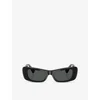 Versace Womens  Ve4481 Pillow-frame Acetate Sunglasses In Black