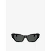 Versace Womens Black Ve4488u Cat-eye Acetate Sunglasses