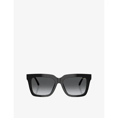 Versace Womens Black Ve4498 Square-frame Acetate Sunglasses