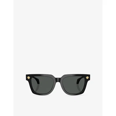 Versace Womens Black Ve4510u Square-frame Acetate Sunglasses