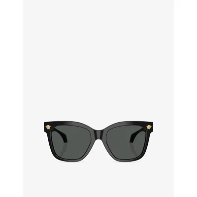 Versace Womens Black Ve4511 Square-frame Acetate Sunglasses