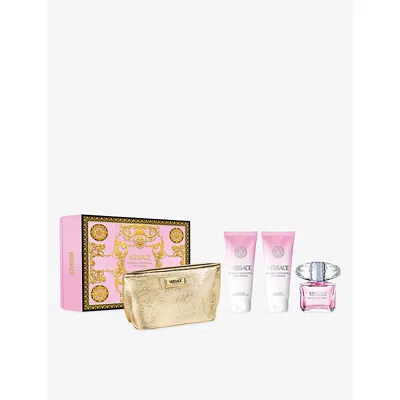 Versace Womens Bright Crystal Eau De Parfum Gift Set In Transparent