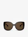 Versace Womens Brown Ve4387 Square-frame Acetate Sunglasses In Brown