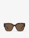 Versace Womens Brown Ve4437u Pillow-frame Acetate Sunglasses In Brown