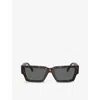 Versace Womens Brown Ve4459 Rectangular-frame Tortoiseshell Acetate Sunglasses In Brown