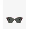 Versace Womens Brown Ve4471b Butterfly-frame Acetate Sunglasses In Brown