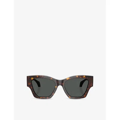 Versace Womens Brown Ve4492u Square-frame Tortoiseshell Acetate Sunglasses