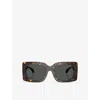 Versace Womens Brown Ve4496u Square-frame Tortoiseshell Acetate Sunglasses