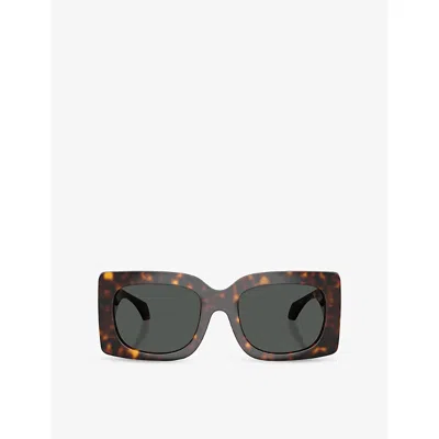 Versace Womens Brown Ve4496u Square-frame Tortoiseshell Acetate Sunglasses