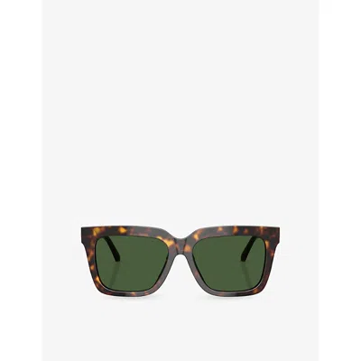 Versace Womens Brown Ve4498 Square-frame Acetate Sunglasses
