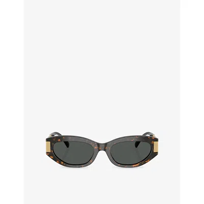 Versace Womens Brown Ve4501 Cat-eye Frame Acetate Sunglasses In Black