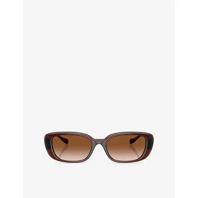 Versace Womens Brown Ve4504d Pillow-frame Injected Sunglasses