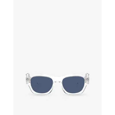 VERSACE WOMENS CLEAR VE4479U PILLOW-FRAME ACETATE SUNGLASSES