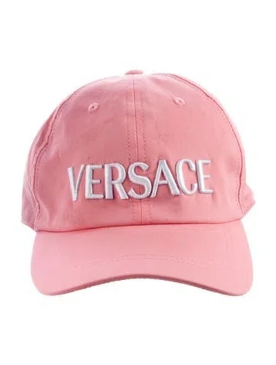 Pre-owned Versace Womens' Cotton Baseball Hat In Pink
