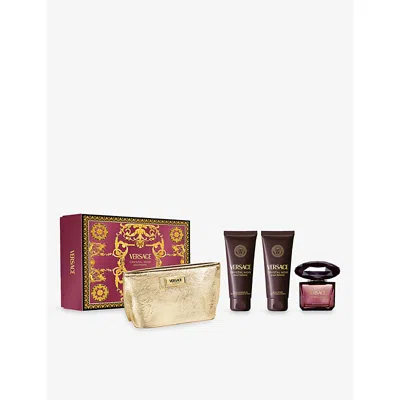 Versace Womens Crystal Noir Eau De Parfum 90ml Set In Transparent