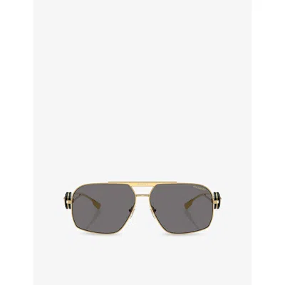 Versace Womens  Ve2269 Aviator-frame Metal Sunglasses