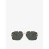 Versace Womens  Ve2275 Irregular-frame Metal Sunglasses In Gold