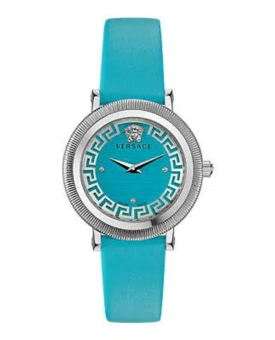 Pre-owned Versace Womens Greca Flourish Stainless Steel 35mm Strap Fashion Watch