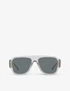 Versace Womens Grey Ve4436u Pillow-frame Acetate Sunglasses In Grey