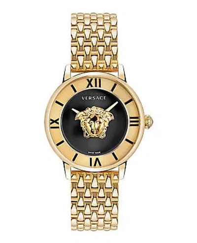 Pre-owned Versace Womens La Medusa Gold 38mm Bracelet Fashion Watch