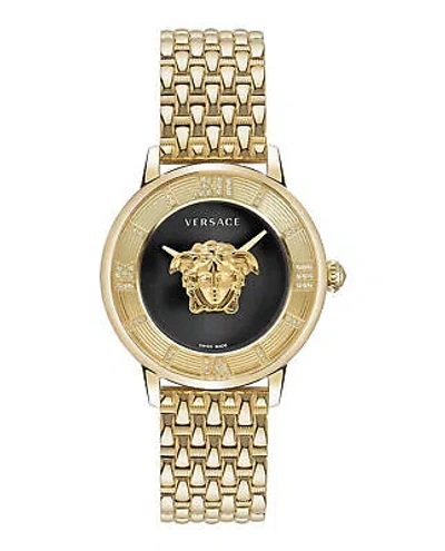 Pre-owned Versace Womens La Medusa Ip Yellow Gold 38mm Bracelet Fashion Watch