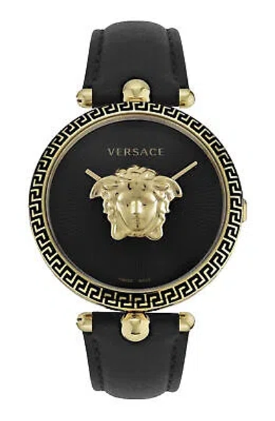 Pre-owned Versace Womens Palazzo Empire Gold 39mm Strap Fashion Watch