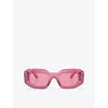Versace Womens  Ve4425u Irregular-frame Nylon Sunglasses In Pink